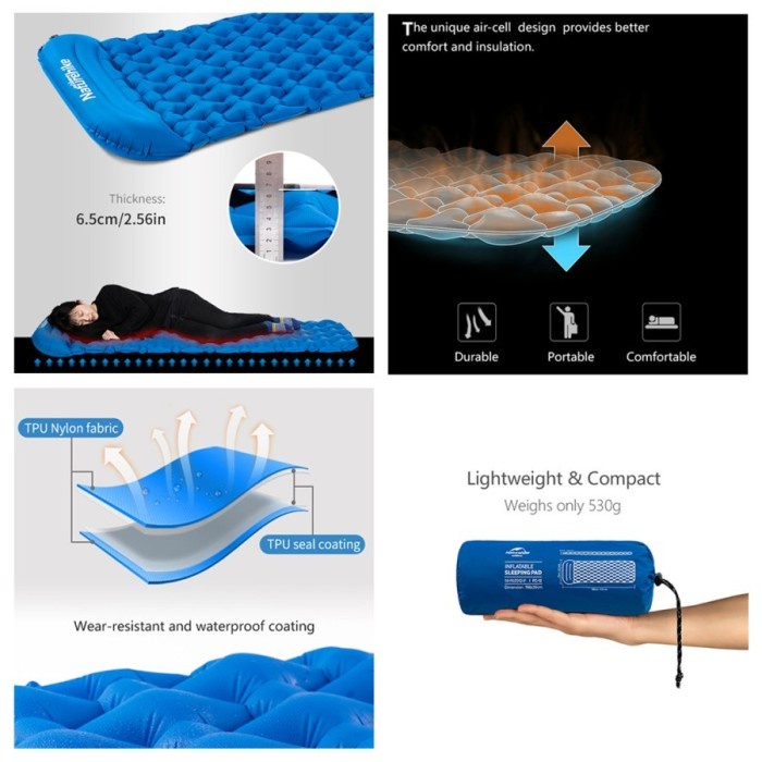 fmfit Kasur Matras Angin Inflatable Bed Outdoor Sleeping Bag Camping Kemah