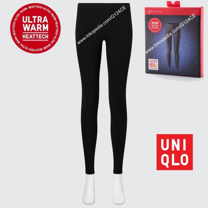 CELANA LONGJOHN WANITA UNIQLO ULTRAWARM HEATTECH LEGGING 400262 hitam