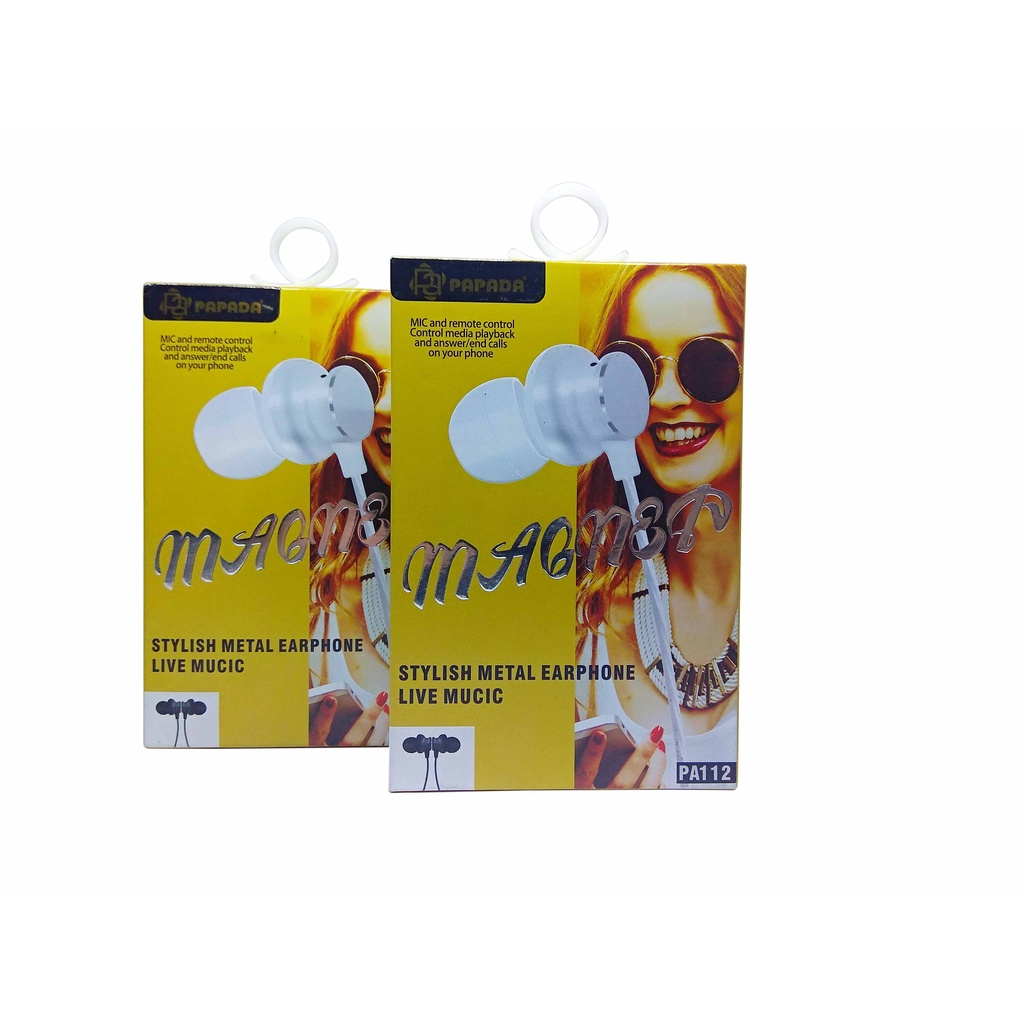 [ PA-112 ] Magnet Earphone Bass | Handsfree Headphonr Hedset Papada PA-112