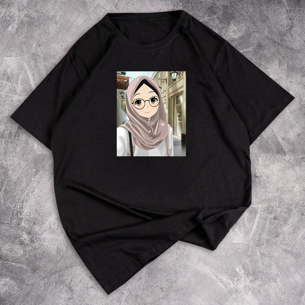 GSC - Kaos Oversize Hijab Anime 027 / Kaos Oversize Bahan Cotton Combed 24s