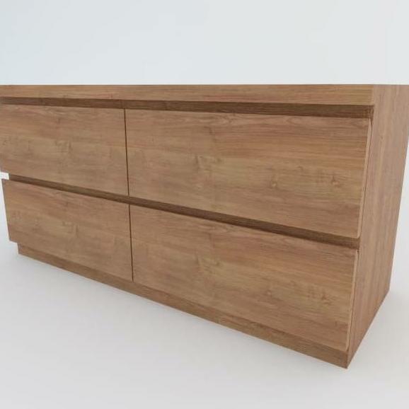 Sale Lemari Ruang Tamu Drawer Laci Kayu Jati Belanda Natural Putih Termurah