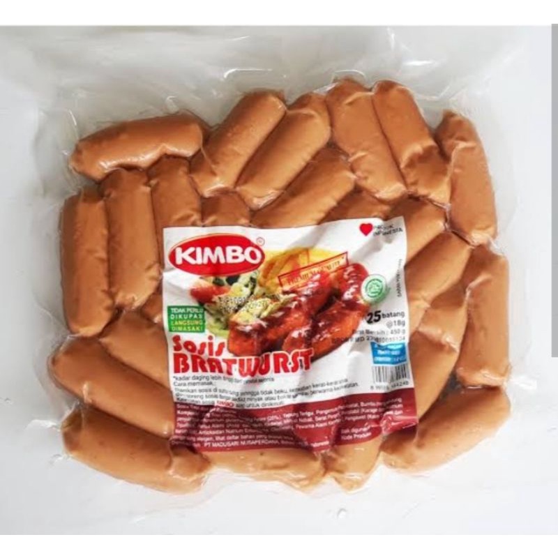 

kimbo sosis bratwurst 450gram isi 25