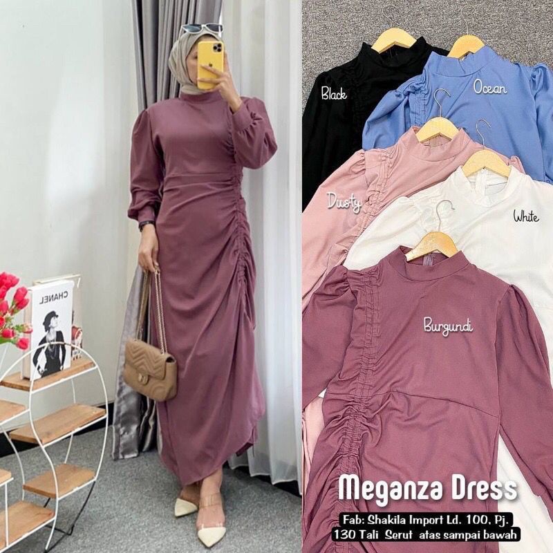 DRESS MUSLIM, Fashion Muslim, baju wanita, dress, gamis, Baju gamis, fashion wanita, Meganza Dress