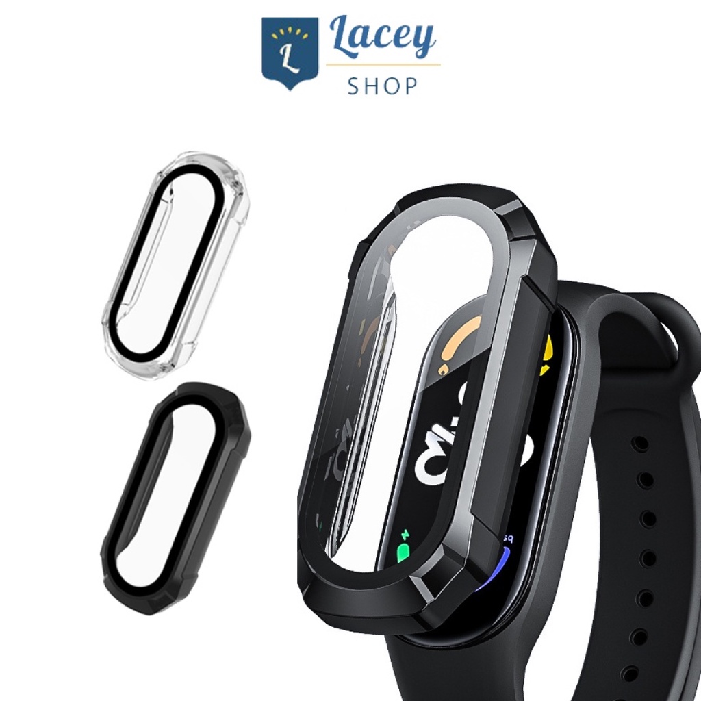 Hard Case Xiaomi Band 4 5 6 with Tempered Glass / Miband Full Screen Protector