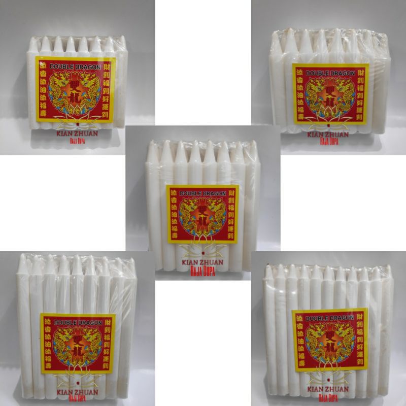 Lilin Double Dragon Merah/Putih C1, P5, 120,180, 240, 360, 440