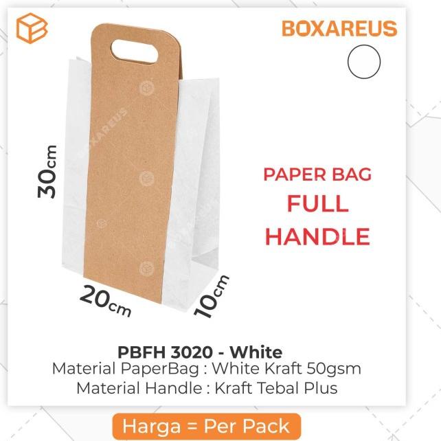 

Paper Bag Kantong Roti Lunch Paperbag Kraft Polos - PBFH3020 - F Putih 30