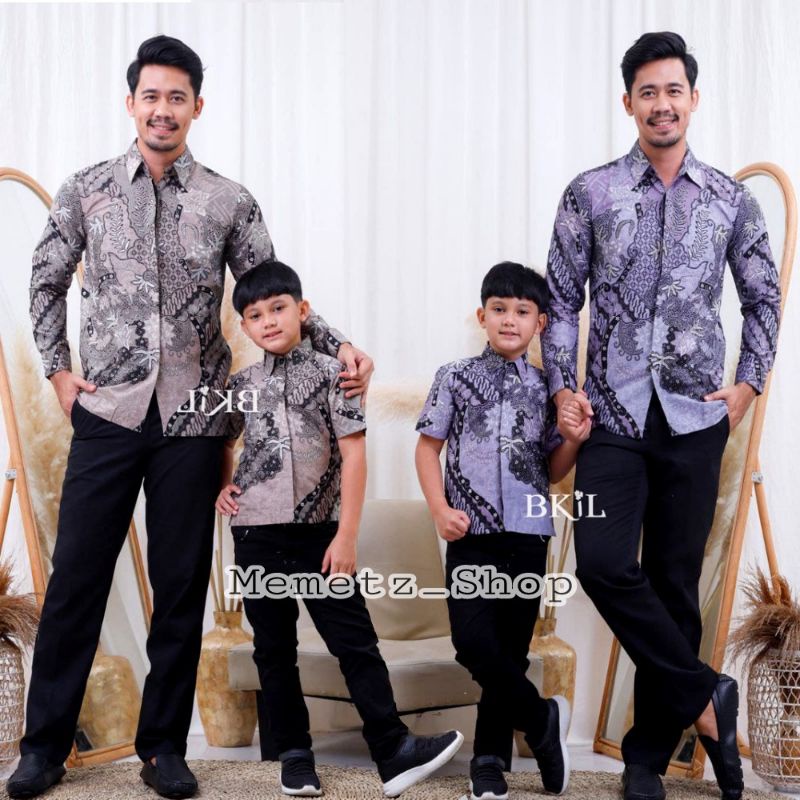 TERBARU Couple sweet || couple batik ayah dan anak cowok BATIK PUTRA INDONESIA BATIK 2022 BATIK VIRAL Batik Lilac Batik Purple Batik hijau Batik sage tua