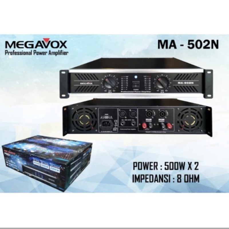 POWER MEGAVOX MA 502 MA502 ORIGINAL GARANSI RESMI(COD) POWER AMPLIFIER MEGAVOX MA 1002 BARU AMPLI ME