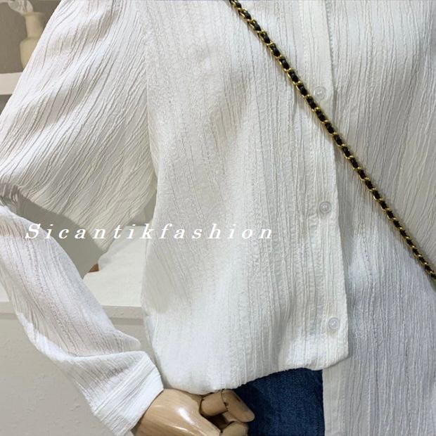 Kemeja Blouse wanita Lady Crush  / Kemeja Polos Lengan panjang / Kemeja Oversize Lady Crush