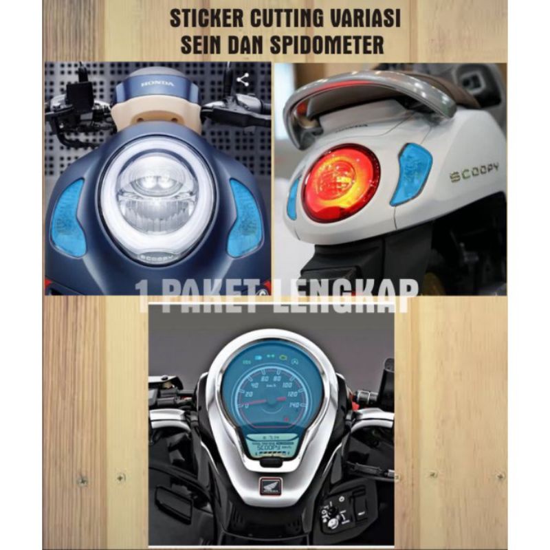 sticker cutting sticker variasi anti gores sen dan spidometer scoopy tahun 2021/2022