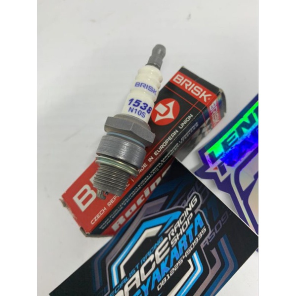 Busi Brisk Racing Drat Pendek Rx king Free Sticker