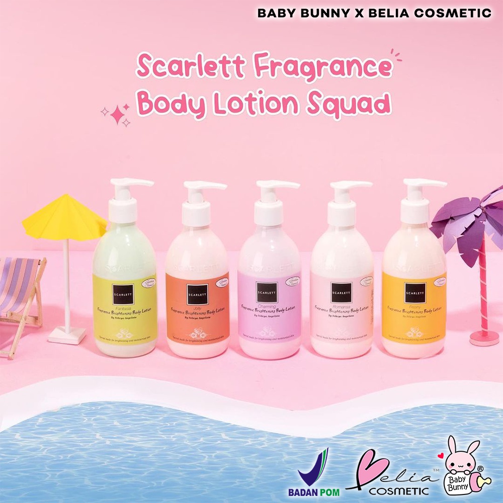 ❤ BELIA ❤ SCARLETT Whitening Body Lotion Series 300ml | Pelembap Tubuh | Lotion Anti Kulit Kering | BPOM