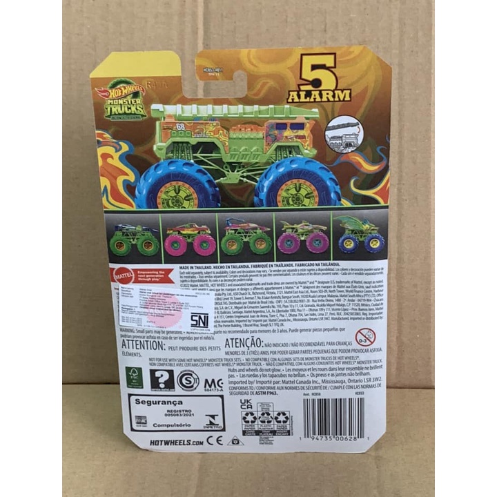 Hotwheels Monster Trucks Glow in the Dark 5 Alarm