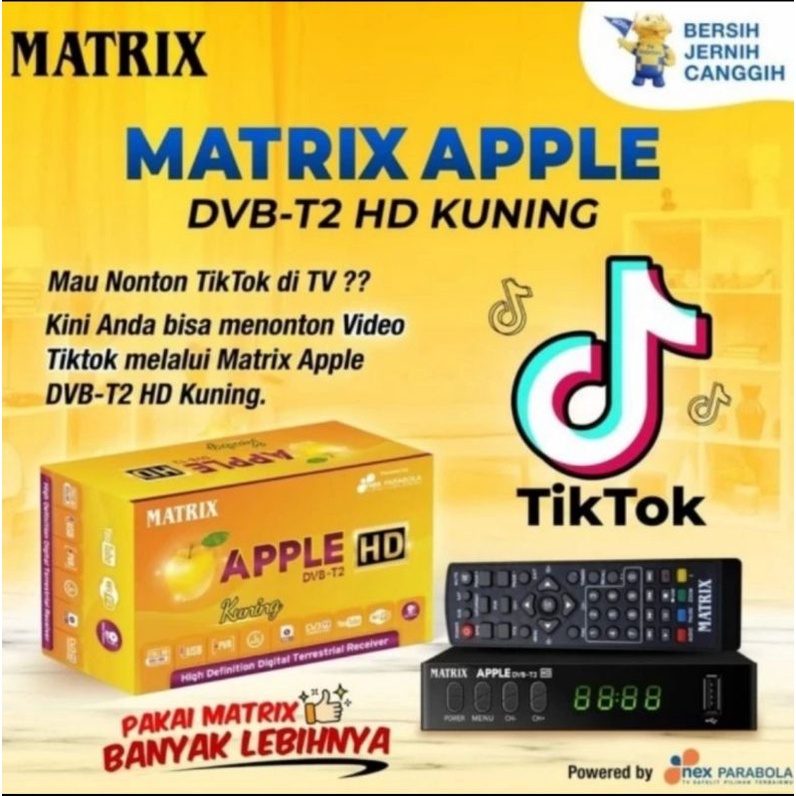 STB SET TOP BOX MATRIX APLLE KUNING MERAH VDR HINOMARU PIOLINE DELTA SIARAN ANTENA TV DIGITAL RECEIVER DTB T2