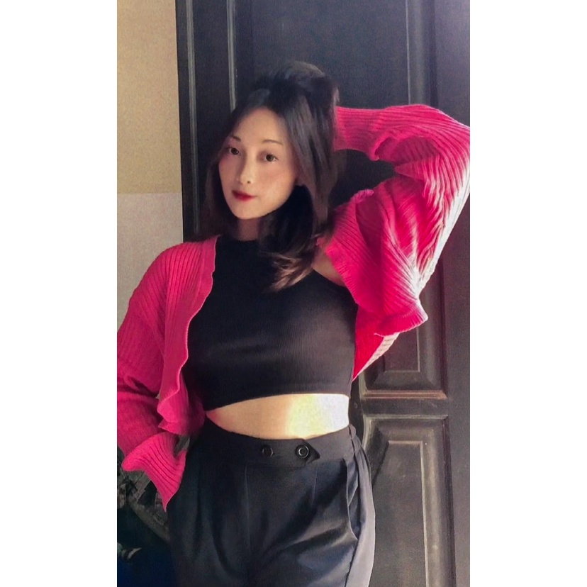 Kardigan rajut wanita/Kardigan crop/Kardigan wanita Nazwaadinda Lace Cardigan Bolero Knit