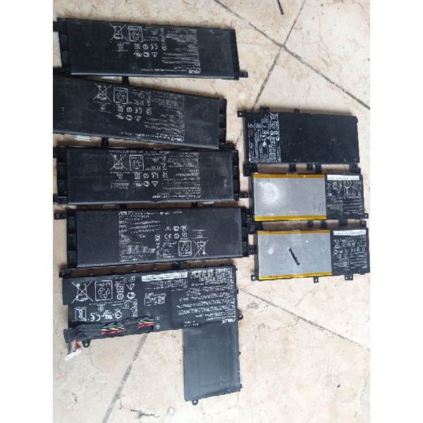 baterai polymer bekas laptop jual borongan 8 keping