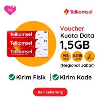 Voucher Telkomsel Kouta 1,5GB 3 Hari | Voucher Telkomsel 1.5GB