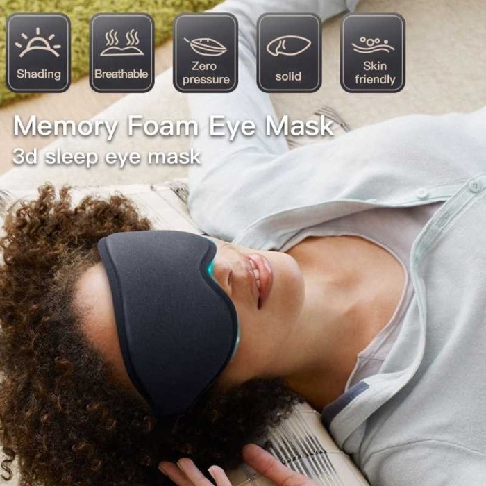 FMFIT 3D Sleeping Mask, Penutup Pelindung Mata saat Tidur dan Travel