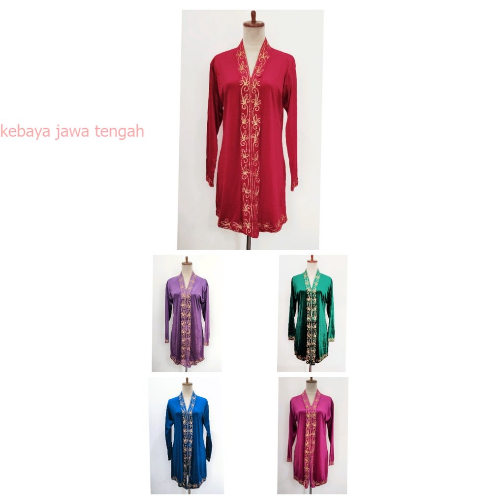 KEBAYA BLUDRU CORNELI KARTINI MOTIF 3/TUNIK JUMBO ( BAHAN MELAR LD : 100-130 ) PANJANG Kebaya Bludru