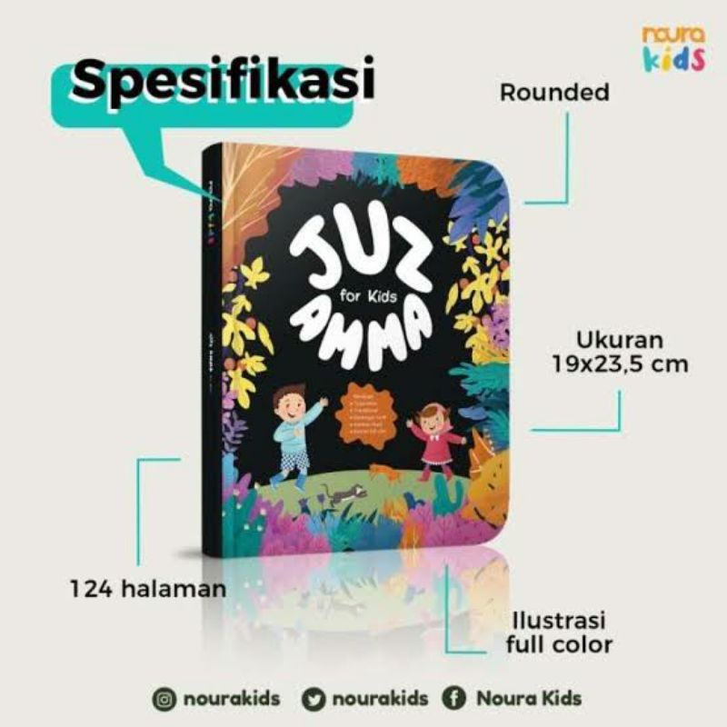 Juz Amma For Kids Sampul Hitam Nabil Naura Mizan Noura Kids