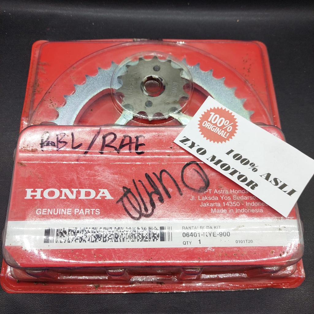 GIR SET GEAR SET MEGAPRO NEW ASLI AHM 100% 06401-KYE-900 ORI HONDA MEGA PRO MONO
