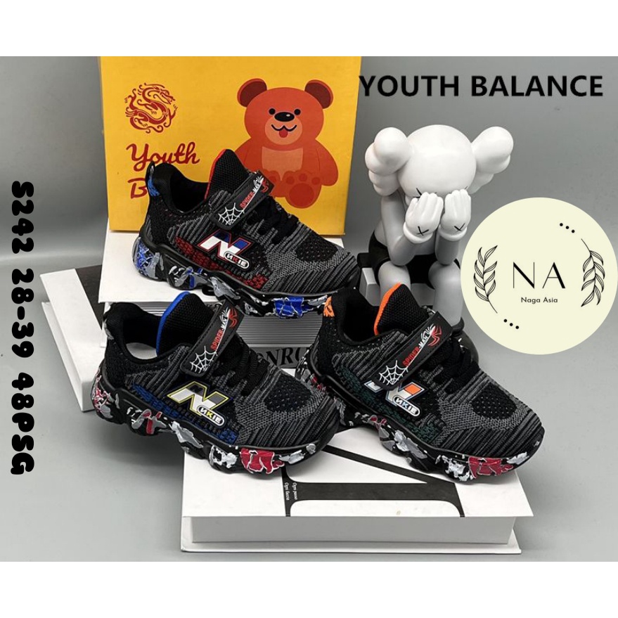 SEPATU SNEAKERS ANAK LAKI-LAKI SPIDERMAN YOUTH BALANCE S242-1 (28-39) TERBARU