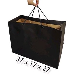 PAPER BAG HITAM JUMBO 37 X 17 X 27 | 43 X 13 X 35