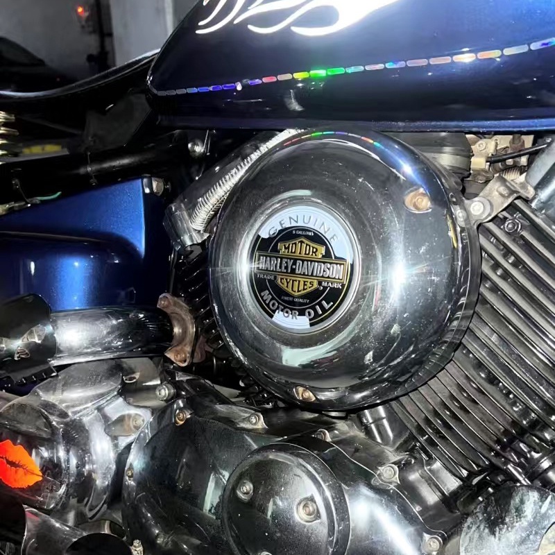 Harley Stiker Logam Badan Tangki Bahan Bakar Motor Sepeda Motor Gaya Retro Lambang Aluminium Stiker Aksesoris Modifikasi Harley-Davidson Iron 883 Road King