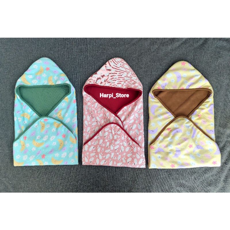 Selimut Bayi EDL Bahan Waffle Print Topi 75 × 75 Cm (SNI)