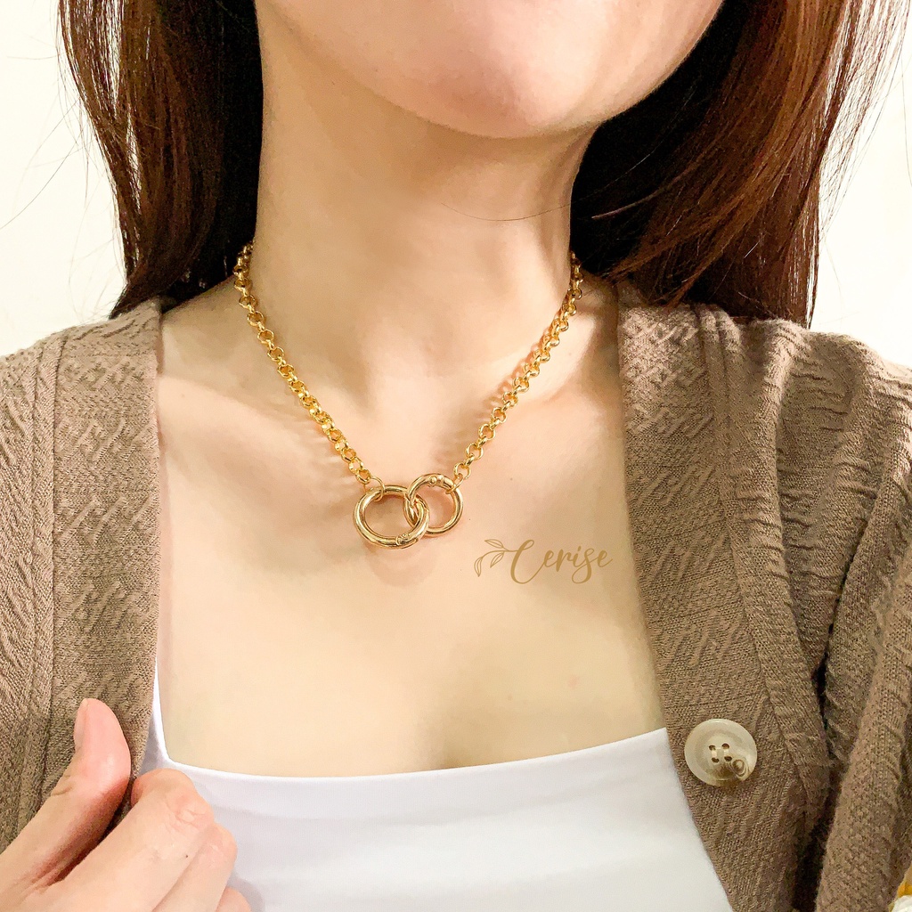 Zooey Necklace | Kalung rantai emas korea cantik aksesoris wanita trendy stylish