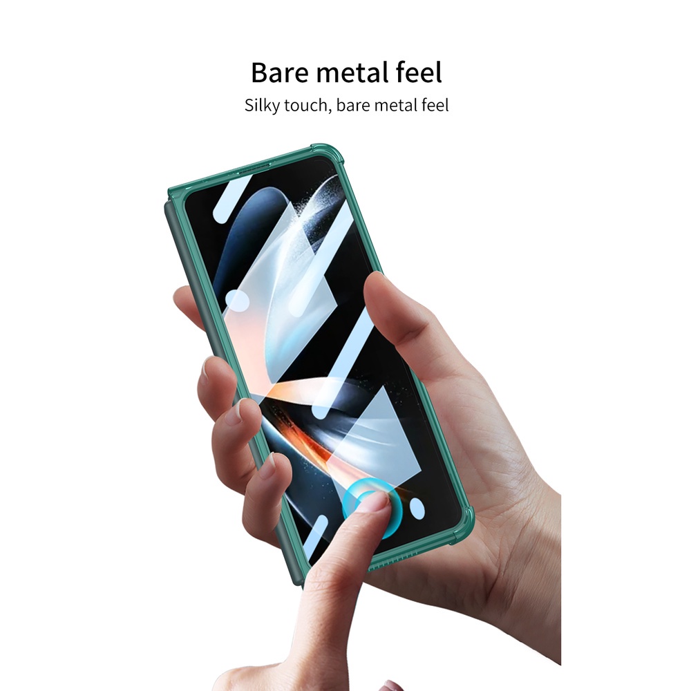 Airbag Case Transparent Mobile Phone Case for Samsung Galaxy Z Fold 4 Creative Anti-fall Clear Protective Cover