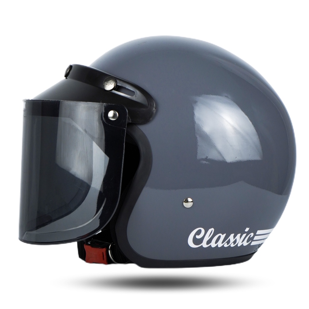 HELM BOGO RETRO DEWASA FULL LEHER UNTUK PRIA DAN WANITA DEWASA HELM MURAH KUALITAS PREMIUM KACA DATAR INJAK KACA CEMBUNG HITAM COD SNI KEKINIAN