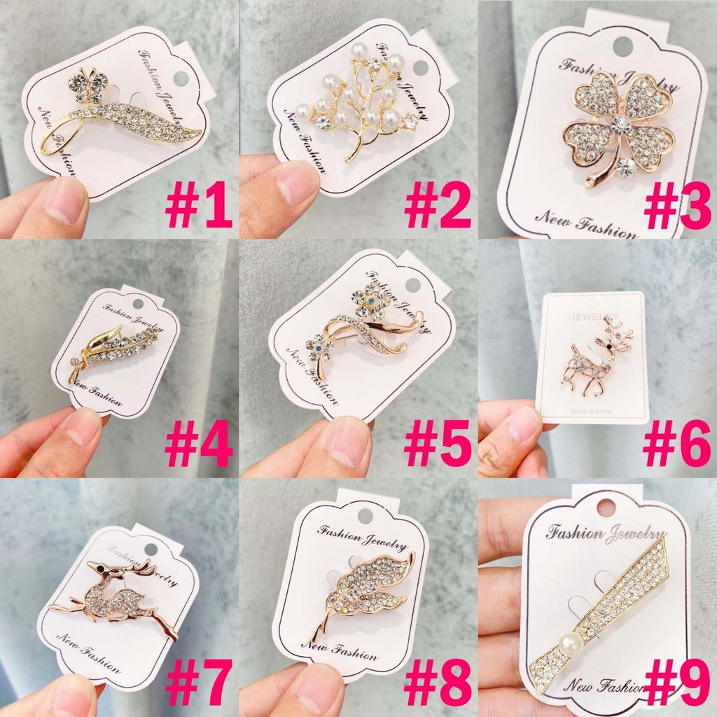 MORYMOSHI B03 Bros Jilbab Brooch Wanita peniti tuspin Aksesoris Korea Import