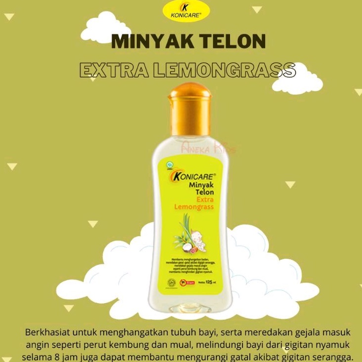 KONICARE MINYAK TELON LEMONGRASS 125ml dan 60ml