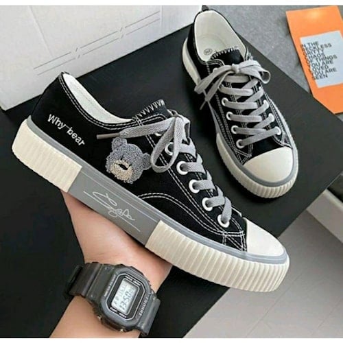 Sepatu kets sneaker cewek wanita remaja dewasa kekinian santai kasual korean style bear karakter 927