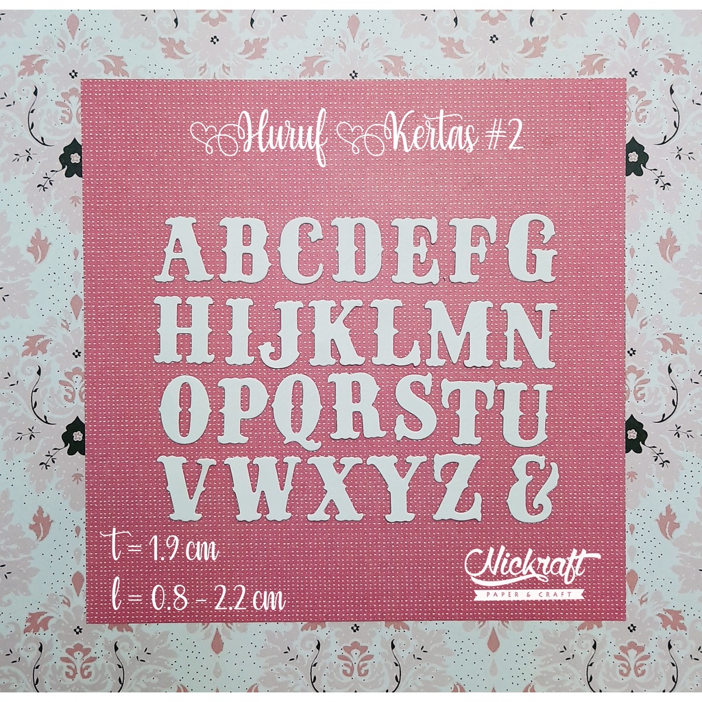 

HURUF KERTAS #2 - Hiasan Scrapbook Nama Alfabet Tulisan Angka