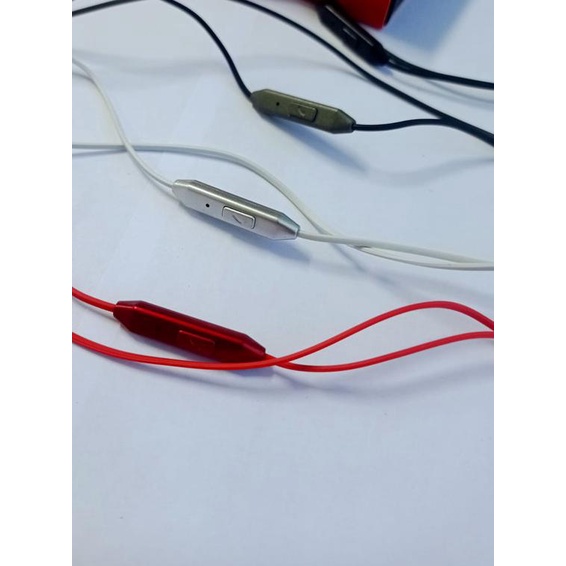 HK Earphone M-1 Original Handsfree Super Bass Headset M1 - Abu-abu