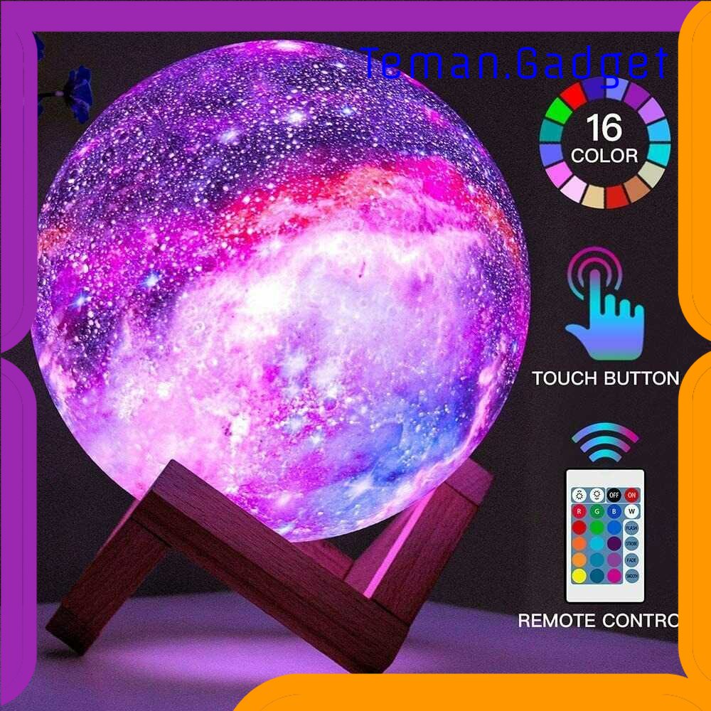 TG-LMP LEDGLE Lampu Tidur 3D Galaxy Night Light Lamp 16 Color - LE14