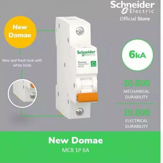 MCB Schneider 6 Ampere / 1 pass
