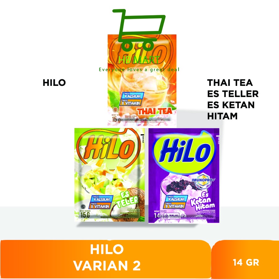 

Hilo Sachet Minuman Kalsium Es Teler / Thai Tea / Es Ketan Hitam