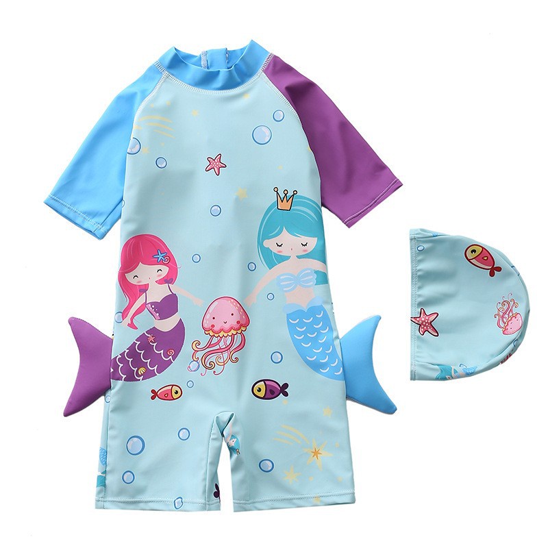 Baju Renang Jumpsuit FLAMINGGO dan MERMAID Swimsuit Renang Pakaian Renang LUCU JV