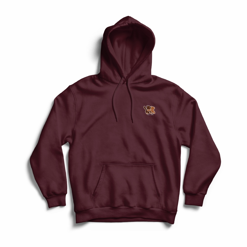 Gadabang Sweater Hoodie Bear Burgundy