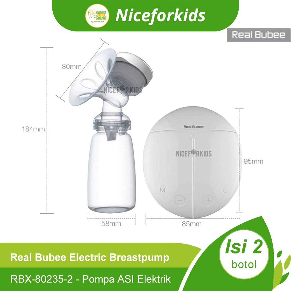 Real Bubee Electric Breast Pump (RBX-8023S-2) / Pompa Asi Elektrik