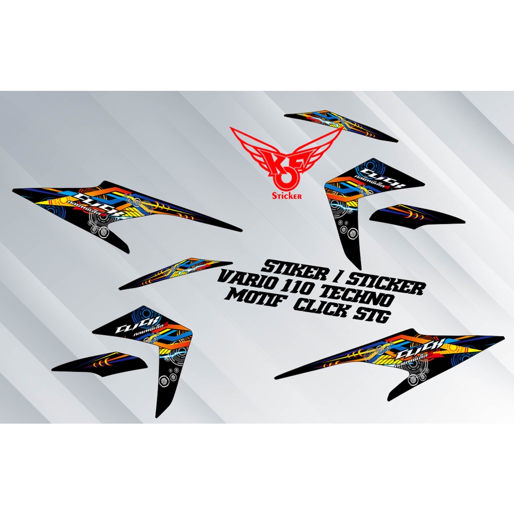 STIKER MOTOR STRIPING STIKER VARIO TECHNO 110 CBS CLICK STG