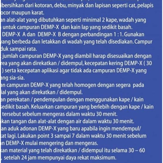 

Lem Epoxy Anti Bocor DEMP-X 500g Merekat Dalam Air Kolam Ikan - Renang - 500gram Cream