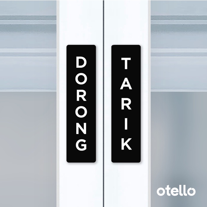 Papan Tulis Dorong Tarik Sign Board Akrilik Sign Label Akrilik Stiker Pintu