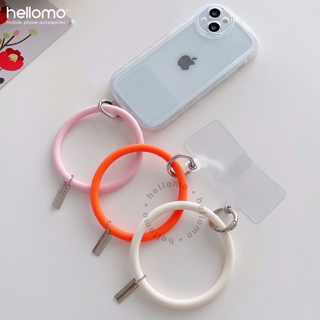 Gantungan Tangan Handphone Silicone Gelang Hp Silikon Holder Bulat Phone Strap Gantung