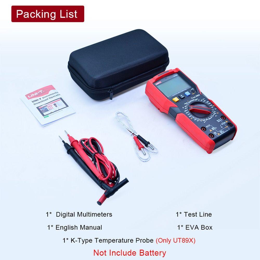 Top Digital Multimeter Multifungsi Multimeter Multifungsi Auto-Ranging Ukur Suhu/LED Tester AC/DC Ammeter