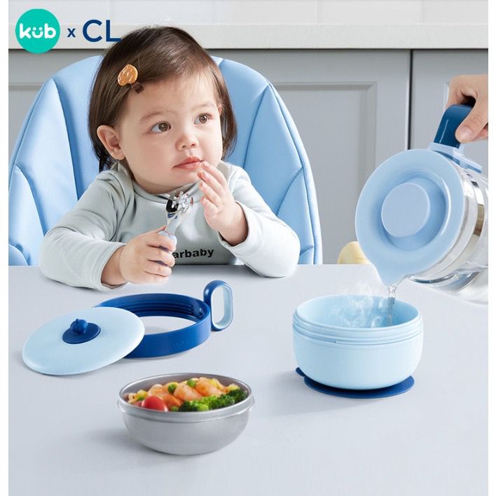 KUB Childrens Thermal Insulated Bowl 350ml - Mangkok Makan Anak Bayi Tahan Panas - Tempat Makan Bayi