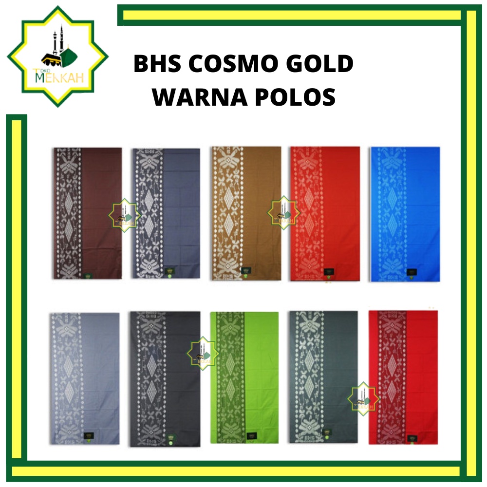 Sarung BHS Cosmo Gold Polos Warna | Sarung BHS Aneka Macam Warna | BHS CWP